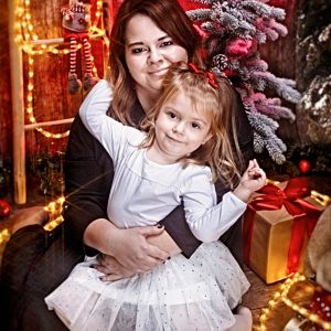 Sesja świąteczna Edyty z córeczką - Boże Narodzenie 2019